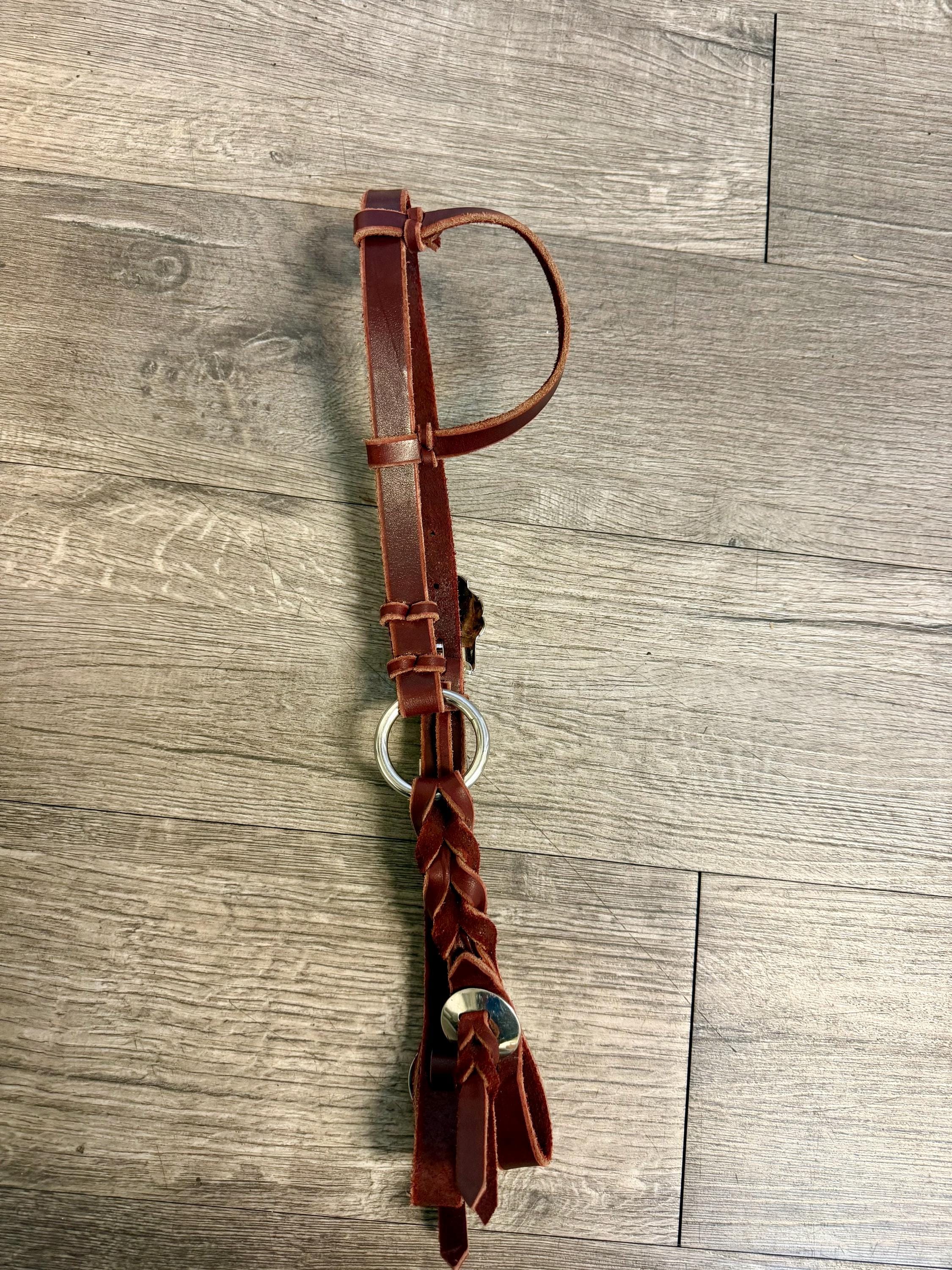Napa Latigo Headstall with Star Buckle and Blood Knots, Quick Change knots