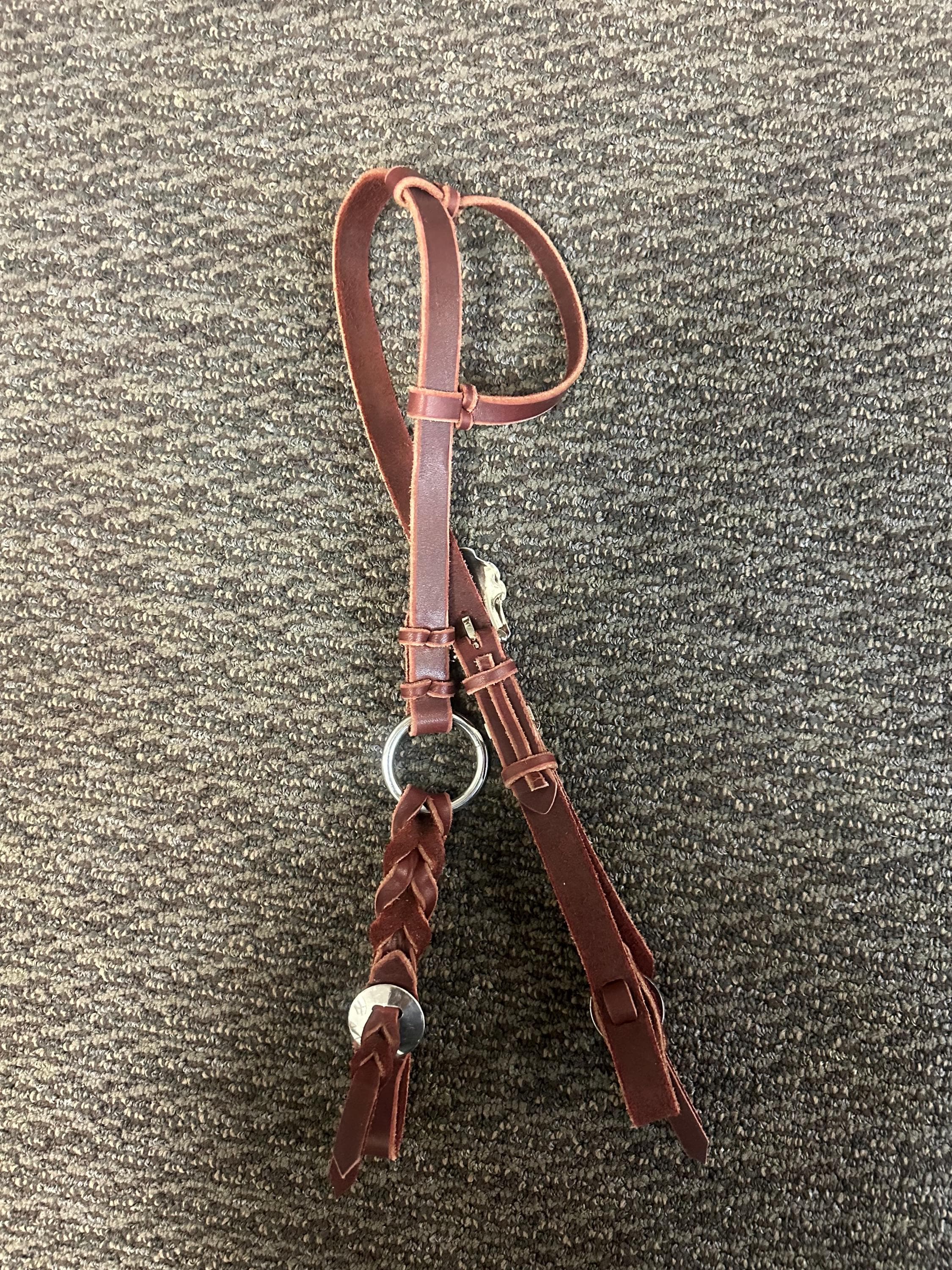 Napa Latigo Headstall with Star Buckle and Blood Knots, Quick Change knots