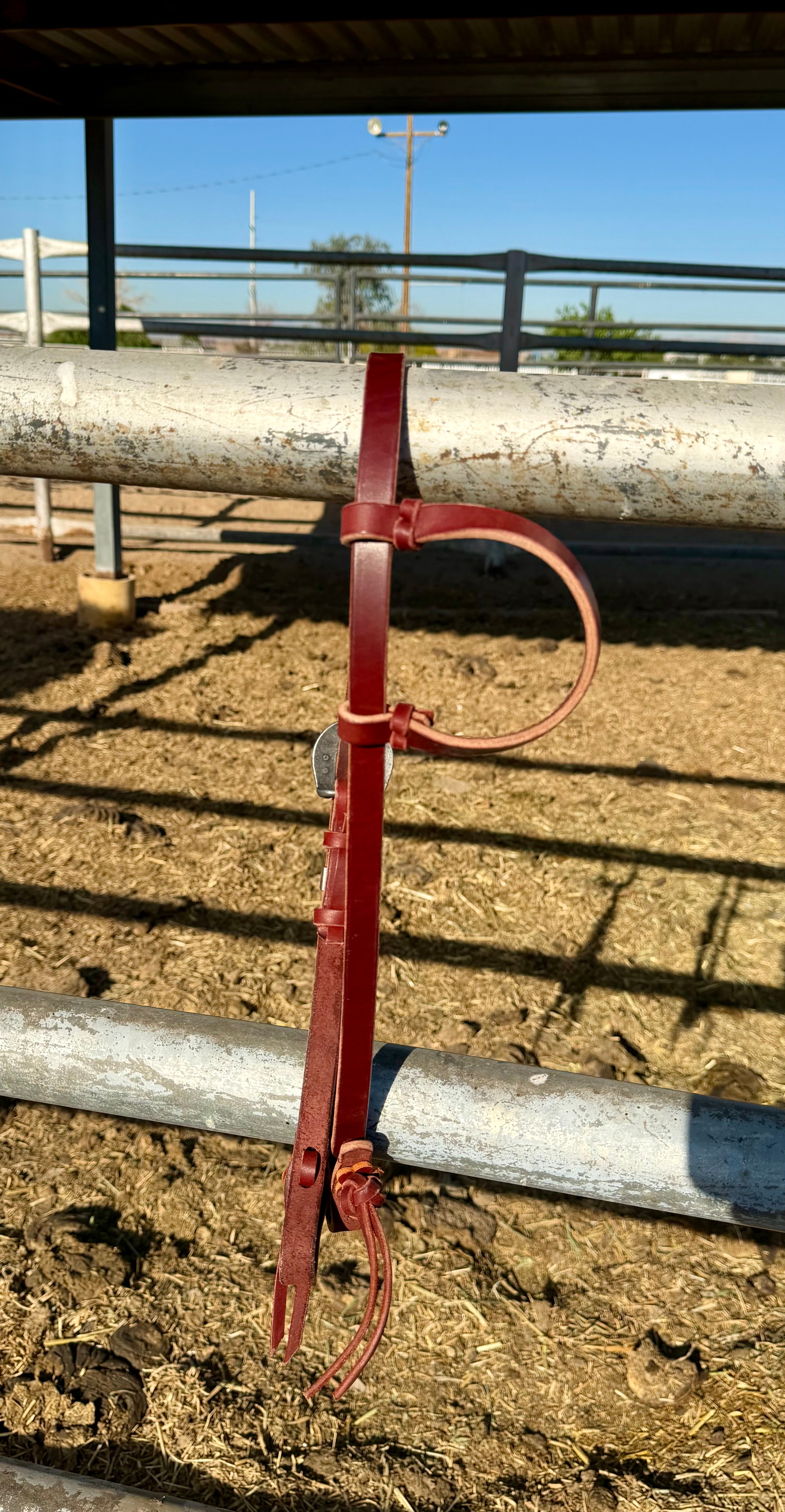 Handmade headstall with turquoise in buckle